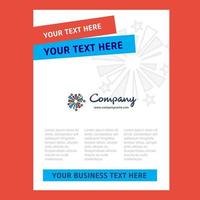 Fireworks Title Page Design for Company profile annual report presentations leaflet Brochure Vector Background