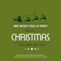 Christmas greetings card with creative design and typography vector