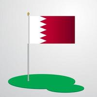 Bahrain Flag Pole vector