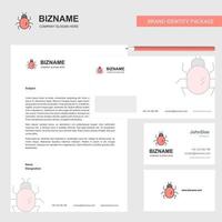 Bug Business Letterhead Envelope and visiting Card Design vector template