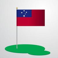 Samoa Flag Pole vector