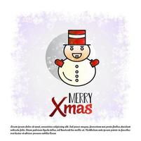 Christmas card with creative design vector