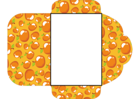 envelop ontwerp met oranje fruit thema png