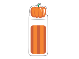 Bookmark Design with Pumpkin Theme png