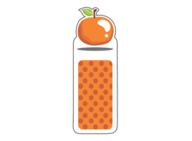 design de borda de livro com tema de fruta laranja png