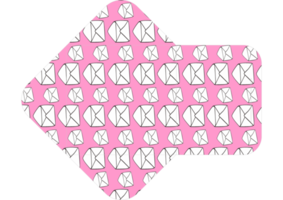 design de envelope com tema de carta de amor rosa png