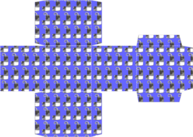 conception de boîte d'emballage avec thème de motif de chat png