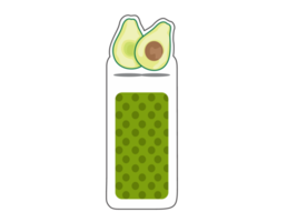 Bookmark Design with Avocado Fruit Theme png
