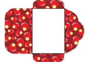 diseño de sobre con tema de manzana png