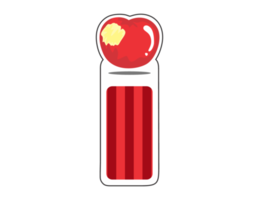 diseño de marcador con tema de manzana png