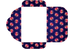 Envelope Design with the Theme of Planets in Outer Space png