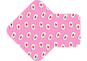 design de envelope com tema de carta de amor rosa png