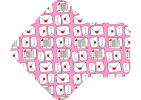 design de envelope com tema de carta de amor rosa png