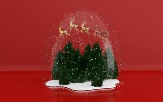 3D Illustration of Merry Christmas photo