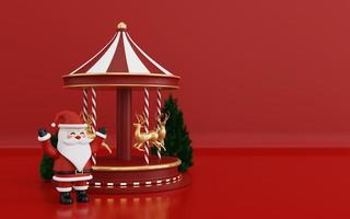 3D Illustration of Merry Christmas photo