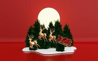 3D Illustration of Merry Christmas photo