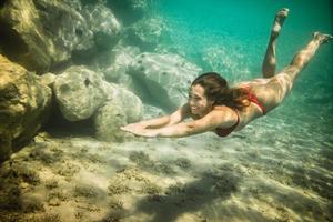 Woman Enjoying Deep Waters photo