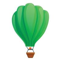 Travel air balloon icon, cartoon style vector