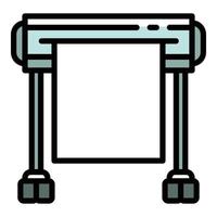 Plotter icon, outline style vector