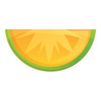 Slice of lime icon, cartoon style vector