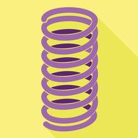 Jump spring icon, flat style vector