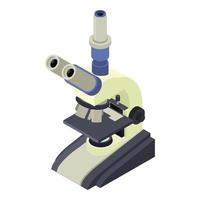 Virus microscope icon, isometric style vector