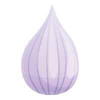 White whole garlic icon, cartoon style vector