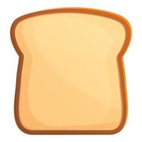 Bread toast icon, cartoon style vector