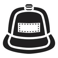 icono de gorra de rap, estilo simple vector