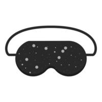 Night sky print sleeping mask icon, cartoon style vector