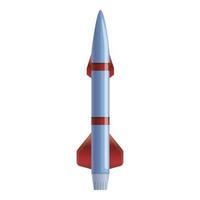Rocket icon, cartoon style vector