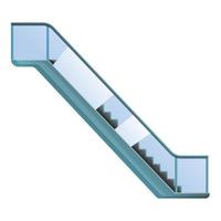 Escalator icon, cartoon style vector