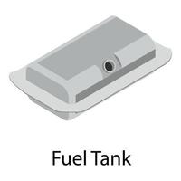 Fuel tank icon, isometric style vector