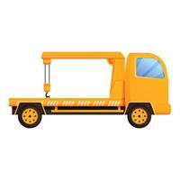 Emergency tow truck icon, cartoon style vector