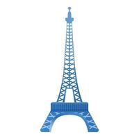 icono de la torre eiffel de París, estilo de dibujos animados vector