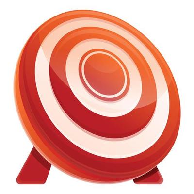 Target icon, cartoon style