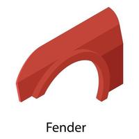 Fender icon, isometric style vector