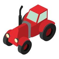 Tractor icon, isometric style vector