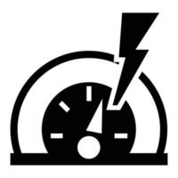 Dash board energy icon, simple style vector