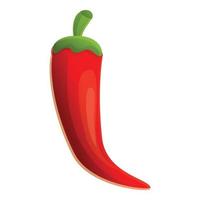 Spicy chili icon, cartoon style vector