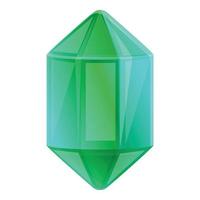 Shiny gemstone icon, cartoon style vector