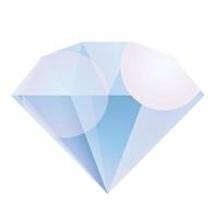 Diamond stone icon, cartoon style vector