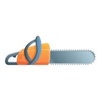 Power chainsaw icon, cartoon style vector