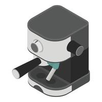 icono de máquina de café en casa, estilo isométrico vector