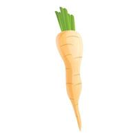Whole parsnip icon, cartoon style vector