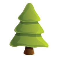 Forest fir tree icon, cartoon style vector