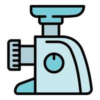 Meat grinder icon, outline style vector