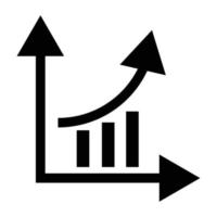 Finance graph chart icon, simple style vector