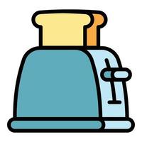 Toasted bread icon, outline style vector