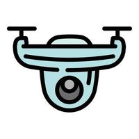 Aircraft drone icon, outline style vector